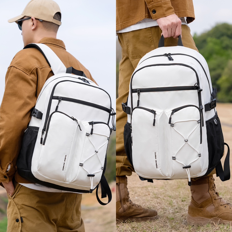 Amalodie Carry On Backpack,Hiking Backpack Waterproof Outdoor Sports,White