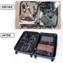 Travelhouse 7 Pcs Set Packing Cubes for Travel Suitcase Luggage Organizer Bags.Black