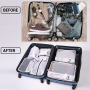 Travelhouse 7 Pcs Set Packing Cubes for Travel Suitcase Luggage Organizer Bags.White