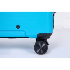 Hartschalen-Koffer mit Drehrädern, PP-Gepäcksets, leichter, langlebiger Koffer mit TSA-Schloss, 3-teiliges Set (20/24/28), Hellblau