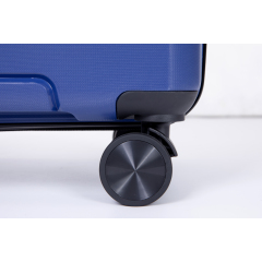 Hartschalen-Koffer mit Drehrädern, PP-Gepäcksets, leichter, langlebiger Koffer mit TSA-Schloss, 3-teiliges Set (20/24/28), Marineblau