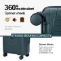 Landisun Luggage Sets 3 Piece, Hard Shell Suitcase Set with Double Spinner Wheels TSA Lock Carry On and Checked Travel Luggage, Green(20/24/28)