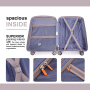 Landisun Luggage Sets 3 Piece, Hard Shell Suitcase Set with Double Spinner Wheels TSA Lock Carry On and Checked Travel Luggage, Greige(20/24/28)