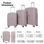 Landisun Luggage Sets 3 Piece, Hard Shell Suitcase Set with Double Spinner Wheels TSA Lock Carry On and Checked Travel Luggage, Greige(20/24/28)
