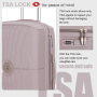 Landisun Luggage Sets 3 Piece, Hard Shell Suitcase Set with Double Spinner Wheels TSA Lock Carry On and Checked Travel Luggage, Greige(20/24/28)