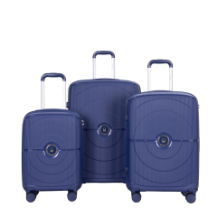 Juego de maletas Landisun de 3 piezas, maleta rígida con ruedas giratorias dobles, cerradura TSA, equipaje de mano y equipaje facturado, azul marino (20/24/28)