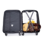 Expandable Hardshell Suitcase Double Spinner Wheels PP Luggage Sets Lightweight Durable Suitcase with TSA Lock,3-Piece Set (20/24/28) ,Black
