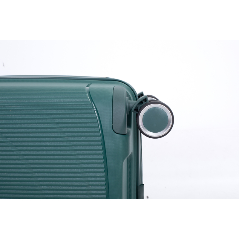Maleta rígida expandible con ruedas giratorias dobles, juegos de equipaje de PP, maleta ligera y duradera con cerradura TSA, juego de 3 piezas (20/24/28), verde
