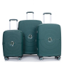 Maleta rígida expandible con ruedas giratorias dobles, juegos de equipaje de PP, maleta ligera y duradera con cerradura TSA, juego de 3 piezas (20/24/28), verde