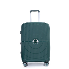 Expandable Hardshell Suitcase Double Spinner Wheels PP Luggage Sets Lightweight Durable Suitcase with TSA Lock,3-Piece Set (20/24/28) ,Green