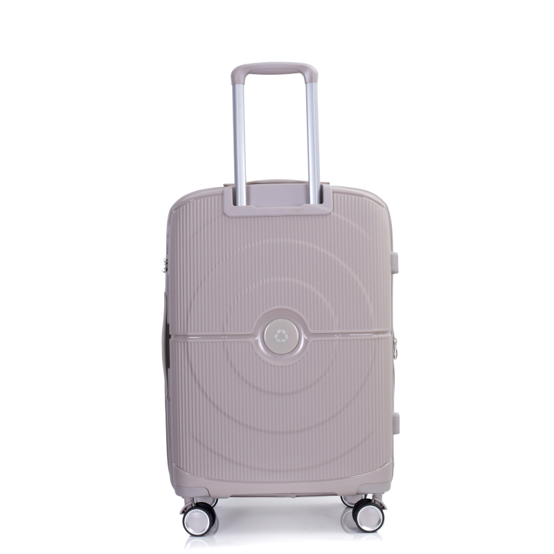 Expandable Hardshell Suitcase Double Spinner Wheels PP Luggage Sets Lightweight Durable Suitcase with TSA Lock,3-Piece Set (20/24/28) ,Griege