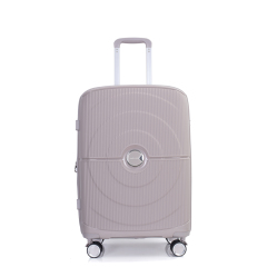 Expandable Hardshell Suitcase Double Spinner Wheels PP Luggage Sets Lightweight Durable Suitcase with TSA Lock,3-Piece Set (20/24/28) ,Griege
