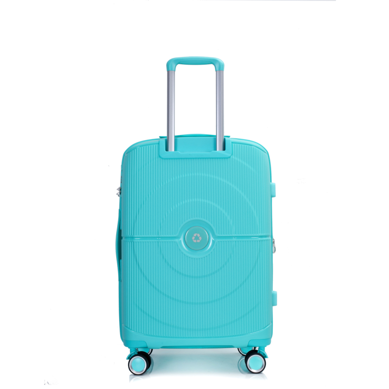 Expandable Hardshell Suitcase Double Spinner Wheels PP Luggage Sets Lightweight Durable Suitcase with TSA Lock,3-Piece Set (20/24/28) ,Lake Blue