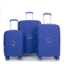 Maleta rígida expandible con ruedas giratorias dobles, juegos de equipaje de PP, maleta ligera y duradera con cerradura TSA, juego de 3 piezas (20/24/28), azul marino