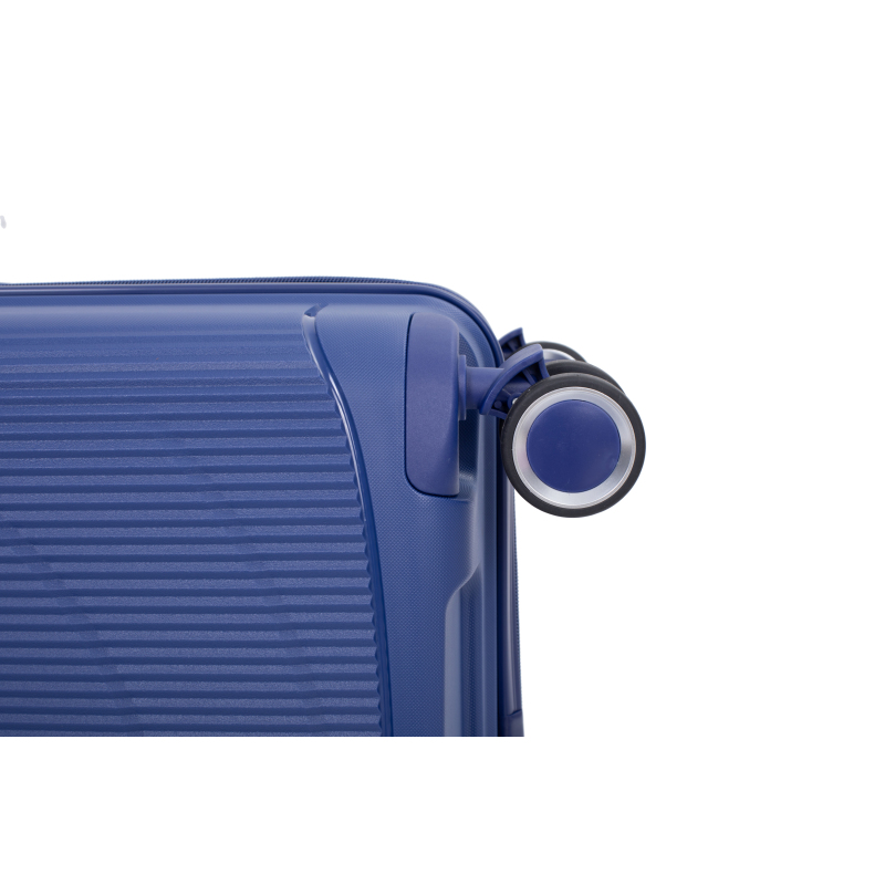 Maleta rígida expandible con ruedas giratorias dobles, juegos de equipaje de PP, maleta ligera y duradera con cerradura TSA, juego de 3 piezas (20/24/28), azul marino