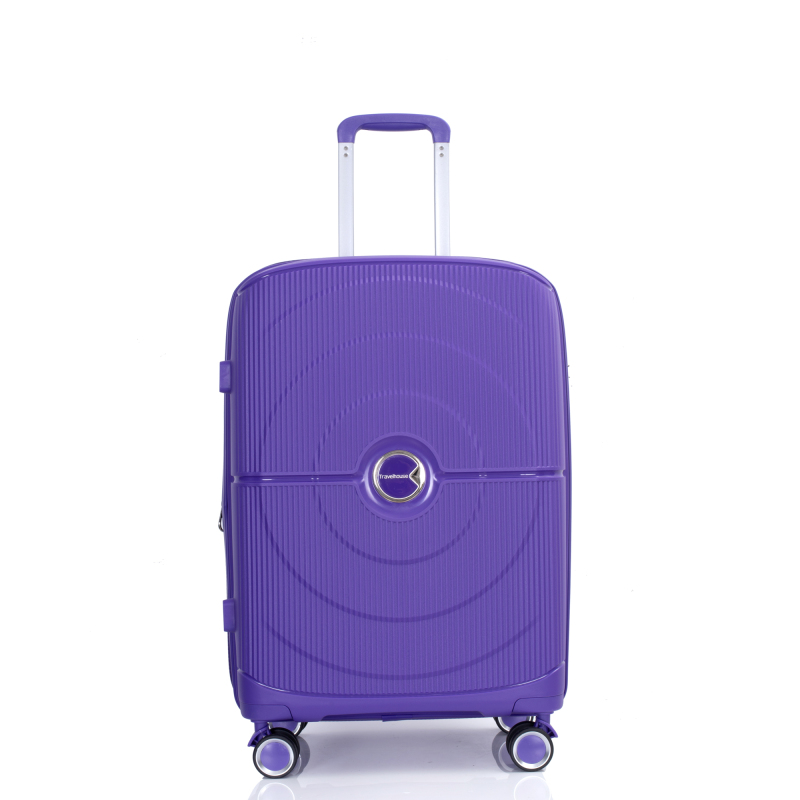 Expandable Hardshell Suitcase Double Spinner Wheels PP Luggage Sets Lightweight Durable Suitcase with TSA Lock,3-Piece Set (20/24/28) ,Purple