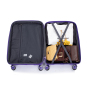 Expandable Hardshell Suitcase Double Spinner Wheels PP Luggage Sets Lightweight Durable Suitcase with TSA Lock,3-Piece Set (20/24/28) ,Purple