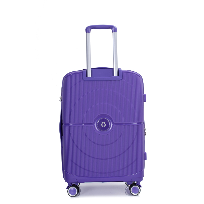 Expandable Hardshell Suitcase Double Spinner Wheels PP Luggage Sets Lightweight Durable Suitcase with TSA Lock,3-Piece Set (20/24/28) ,Purple