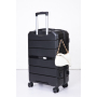 Hardshell Suitcase Spinner Wheels PP Luggage Sets Lightweight Durable Suitcase with TSA Lock,3-Piece Set (20/24/28) ,Black