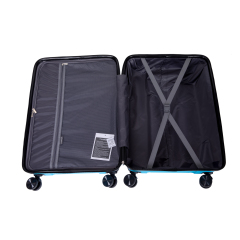 Hardshell Suitcase Spinner Wheels PP Luggage Sets Lightweight Durable Suitcase with TSA Lock,3-Piece Set (20/24/28) ,Light Blue