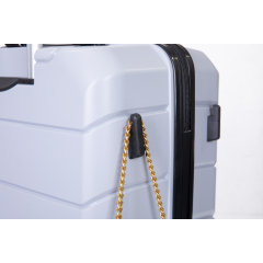 Hardshell Suitcase Spinner Wheels PP Luggage Sets Lightweight Durable Suitcase with TSA Lock,3-Piece Set (20/24/28) ,Silver