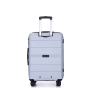 Hardshell Suitcase Spinner Wheels PP Luggage Sets Lightweight Durable Suitcase with TSA Lock,3-Piece Set (20/24/28) ,Silver