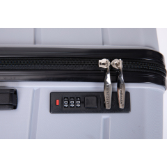 Hardshell Suitcase Spinner Wheels PP Luggage Sets Lightweight Durable Suitcase with TSA Lock,3-Piece Set (20/24/28) ,Silver