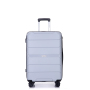 Hardshell Suitcase Spinner Wheels PP Luggage Sets Lightweight Durable Suitcase with TSA Lock,3-Piece Set (20/24/28) ,Silver
