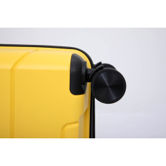 Hardshell Suitcase Spinner Wheels PP Luggage Sets Lightweight Durable Suitcase with TSA Lock,3-Piece Set (20/24/28) ,Yellow