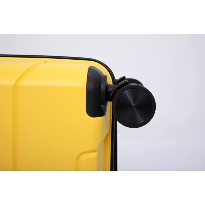 Hardshell Suitcase Spinner Wheels PP Luggage Sets Lightweight Durable Suitcase with TSA Lock,3-Piece Set (20/24/28) ,Yellow