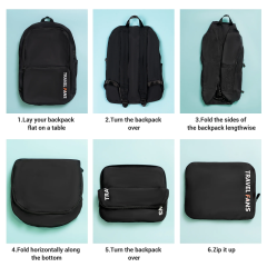 Mochila de viaje Travelhouse para portátil de 18 pulgadas, antirrobo, delgada, resistente, para colegio, universidad, color negro