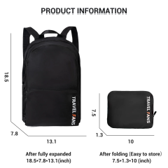 Mochila de viaje Travelhouse para portátil de 18 pulgadas, antirrobo, delgada, resistente, para colegio, universidad, color negro