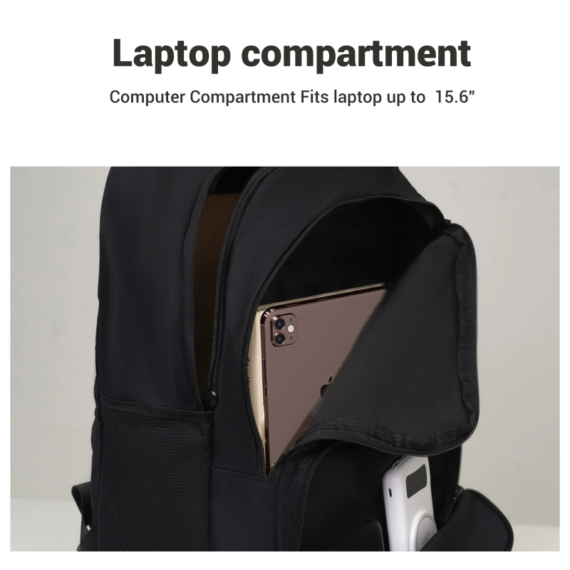 Travelhouse Travel Backpack Laptop Business 18 Inch Business Anti Theft Slim Sturdy College School Computer Bag.Black