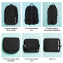 Travelhouse Travel Backpack Laptop Business 18 Inch Business Anti Theft Slim Sturdy College School Computer Bag.Black