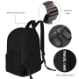 Travelhouse Travel Backpack Laptop Business 18 Inch Business Anti Theft Slim Sturdy College School Computer Bag.Black