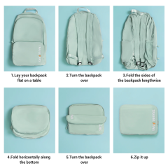 Mochila de viaje Travelhouse para portátil de 18 pulgadas, antirrobo, delgada, resistente, para colegio, universidad, color verde