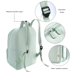 Mochila de viaje Travelhouse para portátil de 18 pulgadas, antirrobo, delgada, resistente, para colegio, universidad, color verde