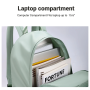 Travelhouse Travel Backpack Laptop Business 18 Inch Business Anti Theft Slim Sturdy College School Computer Bag.Green