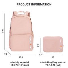 Mochila de viaje Travelhouse para portátil de 18 pulgadas, antirrobo, delgada, resistente, para colegio, universidad, color rosa