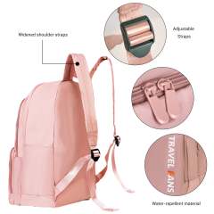 Mochila de viaje Travelhouse para portátil de 18 pulgadas, antirrobo, delgada, resistente, para colegio, universidad, color rosa