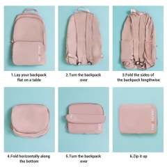 Mochila de viaje Travelhouse para portátil de 18 pulgadas, antirrobo, delgada, resistente, para colegio, universidad, color rosa