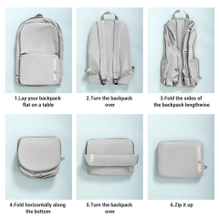 Mochila de viaje Travelhouse para portátil de 18 pulgadas, antirrobo, delgada, resistente, para colegio, universidad, color blanco