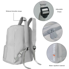 Travelhouse Travel Backpack Laptop Business 18 Inch Business Anti Theft Slim Sturdy College School Computer Bag.White