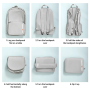 Travelhouse Travel Backpack Laptop Business 18 Inch Business Anti Theft Slim Sturdy College School Computer Bag.White