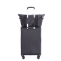 3-Piece Set (18/Travelbag /toiletry bag) ,Softshell Suitcase Spinner Wheels Terylene Polyester Luggage Sets Carry On Suitcase Luggage Lightweight Durable Suitcase BLACK