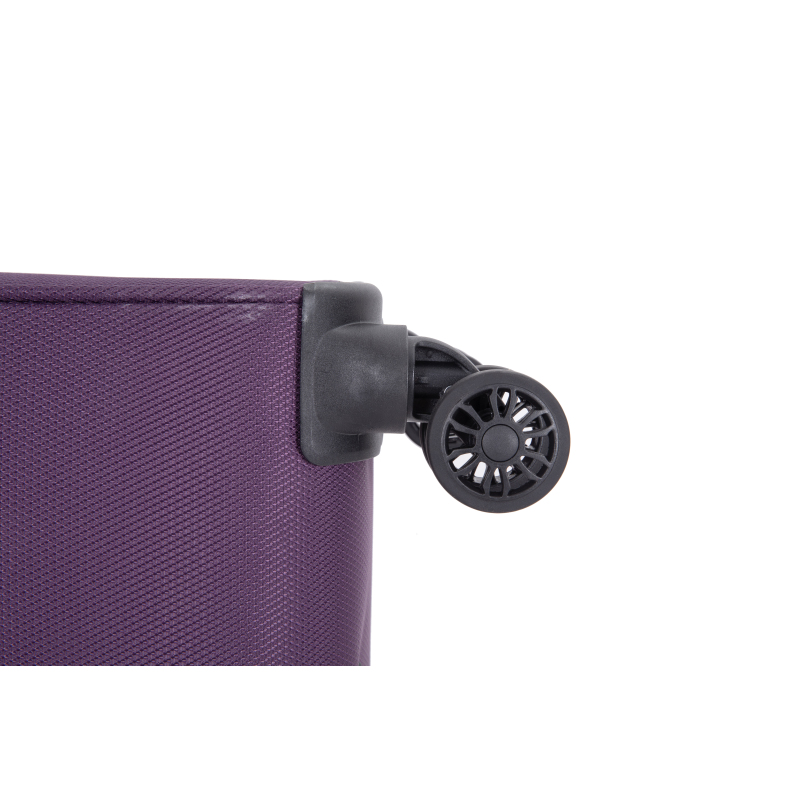 3-Piece Set (18/Travelbag /toiletry bag) ,Softshell Suitcase Spinner Wheels Terylene Polyester Luggage Sets Carry On Suitcase Luggage Lightweight Durable Suitcase PURPLE
