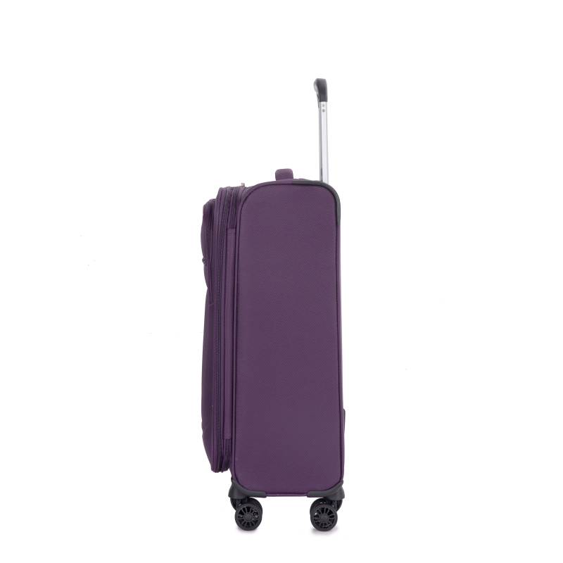 3-Piece Set (18/Travelbag /toiletry bag) ,Softshell Suitcase Spinner Wheels Terylene Polyester Luggage Sets Carry On Suitcase Luggage Lightweight Durable Suitcase PURPLE