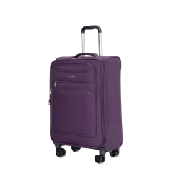 3-Piece Set (18/Travelbag /toiletry bag) ,Softshell Suitcase Spinner Wheels Terylene Polyester Luggage Sets Carry On Suitcase Luggage Lightweight Durable Suitcase PURPLE