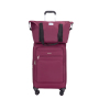 3-Piece Set (18/Travelbag /toiletry bag) ,Softshell Suitcase Spinner Wheels Terylene Polyester Luggage Sets Carry On Suitcase Luggage Lightweight Durable Suitcase WINE RED 