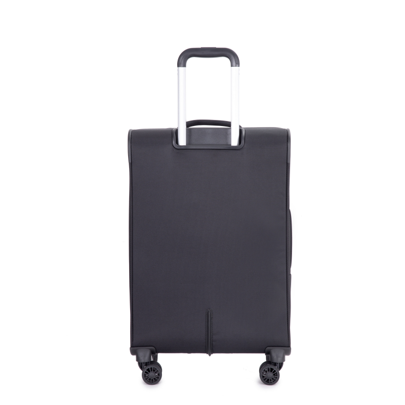 5-Piece Set (18/23/27/Travelbag /toiletry bag) ,Softshell Suitcase Spinner Wheels Terylene Polyester Luggage Sets Carry On Suitcase Luggage Lightweight Durable Suitcase BLACK